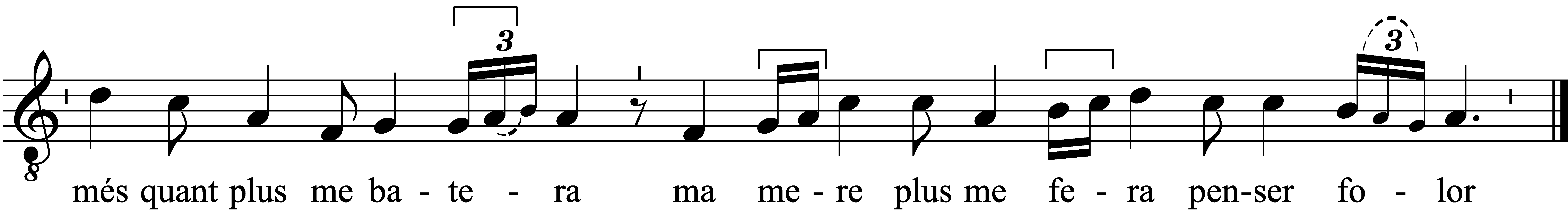 Refrain musical notation